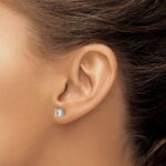 14k White Gold 3/4 carat Certified Lab Grown Diamond VS/SI+ G+ Round Complete Four Prong Screwback Heavyweight Stud Earrings - Image 3