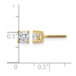 14k 3/4 carat Certified Lab Grown Diamond VS/SI+ G+ Round Complete Four Prong Screwback Heavyweight Stud Earrings - Image 5