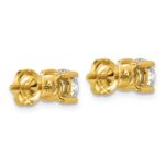 18k 1/2 carat Certified Lab Grown Diamond VS+ F+ Round Complete Four Prong Screwback Stud Earrings - Image 3