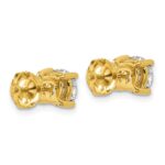 18k 3 carat Lab Grown Diamond VS+ F+ Round Complete Four Prong Screwback Stud Earrings - Image 3