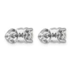 Platinum 6 carat Certified Lab Grown Diamond VS+ F+ Round Complete Four Prong Screwback Stud Earrings - Image 3