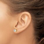 14k 3 carat Lab Grown Diamond VS+ F+ Round Complete Four Prong Screwback Heavyweight Stud Earrings - Image 3