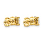 14k 2 carat Lab Grown Diamond VS/SI+ G+ Round Complete Four Prong Screwback Heavyweight Stud Earrings - Image 4
