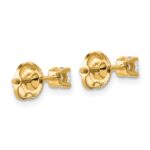 14k 1/3 carat Lab Grown Diamond VS/SI+ G+ Round Complete Four Prong Lightweight Screwback Stud Earrings - Image 3