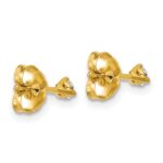 14k 1/6 carat Lab Grown Diamond VS+ F+ Round Complete Three Prong Stud Earrings - Image 5