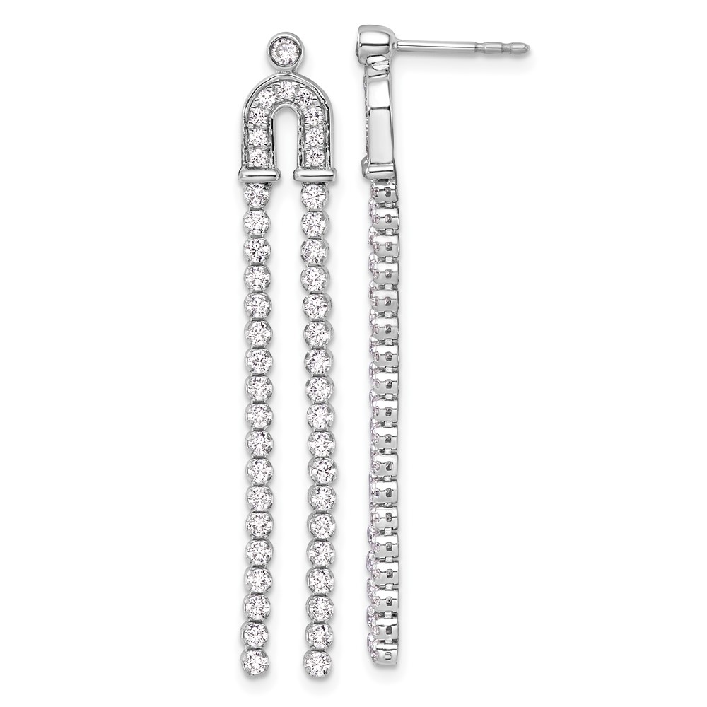 EM10216-200-WAA.jpg 14k White Gold 2 carat Lab Grown Diamond VS/SI+ G+ Complete Dangle Post Earrings - Image 1
