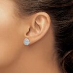 14k White Gold 1/2 carat Diamond Love Knot Post Earrings - Image 3