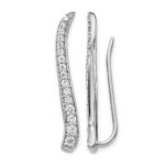 14k White Gold 1/2 carat Lab Grown Diamond VS/SI+ G+ Complete Ear Climber