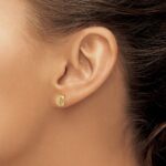 14k Diamond Initial G Post Earrings - Image 3