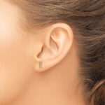 14k Diamond Initial I Post Earrings - Image 3
