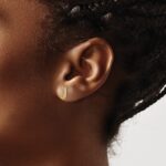 14k Diamond Initial J Post Earrings - Image 3