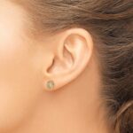 14k Diamond Initial O Post Earrings - Image 3