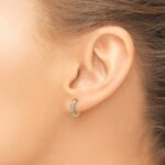 14k Diamond Hinged Hoop Earrings - Image 3