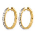 14k Diamond Hinged Hoop Earrings - Image 2