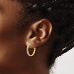 14k Diamond Hinged Hoop Earrings - Image 3