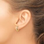 10k Diamond Hinged Hoop Earrings - Image 3