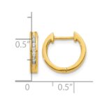 14k Diamond Hinged Hoop Earrings - Image 4