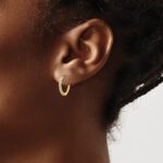 14k Diamond Hinged Hoop Earrings - Image 3