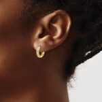 14k Diamond Hinged Hoop Earrings - Image 3