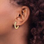 14k Diamond Hinged Hoop Earrings - Image 3