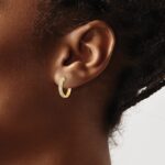10k Diamond Hinged Hoop Earrings - Image 3