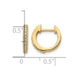 10k Diamond Hinged Hoop Earrings - Image 4