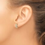10k Diamond Hinged Hoop Earrings - Image 3