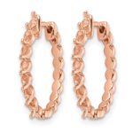 14k Rose Oval Hinged Hoop Earring Mountings - Image 2