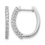 14k White Gold 1/2 carat Lab Grown Diamond VS/SI+ G+ Complete Hinged Hoop Earrings