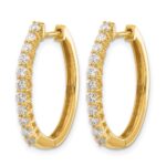 14k Diamond Hinged Hoop Earrings - Image 2