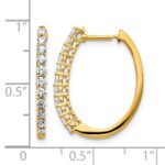14k 3/4 carat Lab Grown Diamond VS/SI+ G+ Complete Hinged Hoop Earrings - Image 4