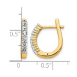 14k 1/2 carat Lab Grown Diamond VS/SI+ G+ Complete Hinged Hoop Earrings - Image 2