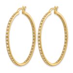 14k 7/8 carat Lab Grown Diamond VS/SI+ G+ Complete In and Out Hoop Earrings - Image 2