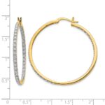 14k 7/8 carat Lab Grown Diamond VS/SI+ G+ Complete In and Out Hoop Earrings - Image 4