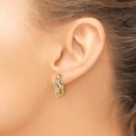 14k Diamond Hinged Hoop Earrings - Image 3