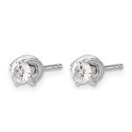 14k White Gold 1/2 carat Diamond Fancy Twist Post Earrings - Image 2