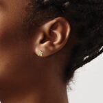 14k Gold Diamond Star Post Earrings - Image 3