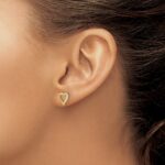 14k Diamond Heart Earrings - Image 3