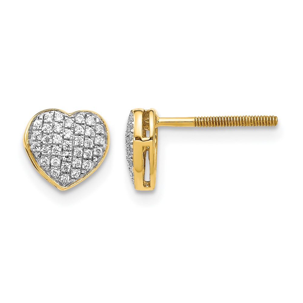 EM5525-020-YA.jpg 14k Diamond Heart Screw Back Post Earrings - Image 1