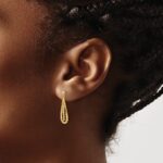 14k 1/20 carat Diamond Teardrop Dangle Post Earrings - Image 3