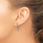 14k 1/2 carat Diamond Fancy Teardrop Dangle Post Earrings - Image 3
