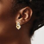 14k Polished 1/3 carat Diamond Fancy Shaped Post Earrings - Image 3