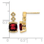 14k Garnet and Diamond Earrings - Image 4