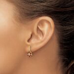 14k Garnet and Diamond Earrings - Image 3