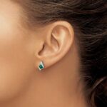 Sterling Silver Antique Cushion Cr. Emerald and Diamond Earrings - Image 3