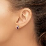 Sterling Silver Antique Cushion Cr. Ruby and Diamond Earrings - Image 3