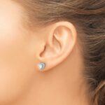 Sterling Silver Rhodium-plated White Topaz and Diamond Earrings - Image 2