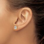 14k 2 carat Lab Grown Diamond VS+ F+ Radiant Complete Four Prong Stud Earrings - Image 3