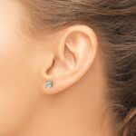 14k 1/2 carat Lab Grown Diamond VS/SI+ G+ Complete Oval Four Prong Stud Earrings - Image 3