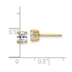 14k 1/2 carat Lab Grown Diamond VS/SI+ G+ Complete Oval Four Prong Stud Earrings - Image 4